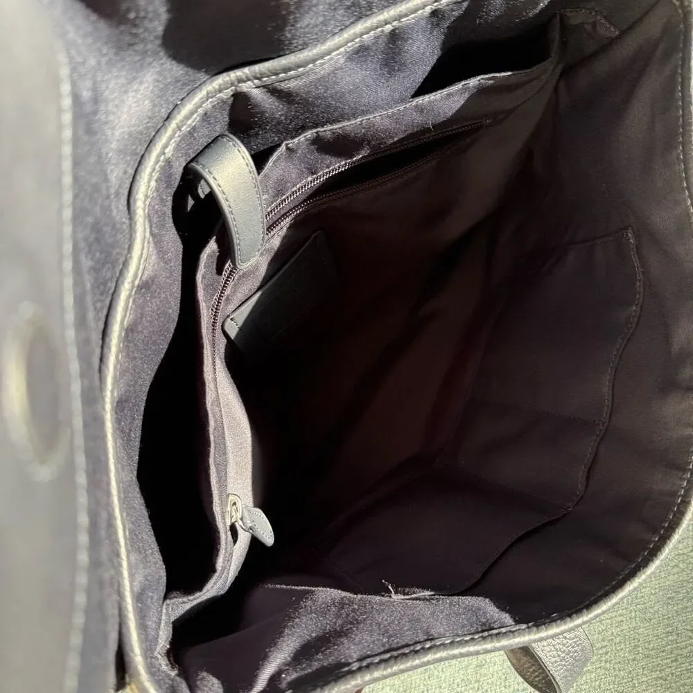 Coach M2161 Hamilton Portfolio Briefcase Tote in Signature Canvas, Blue NWOT